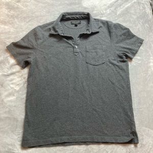 Mens Banana Republic Short Sleeve Polo Shirt Size Medium Gray